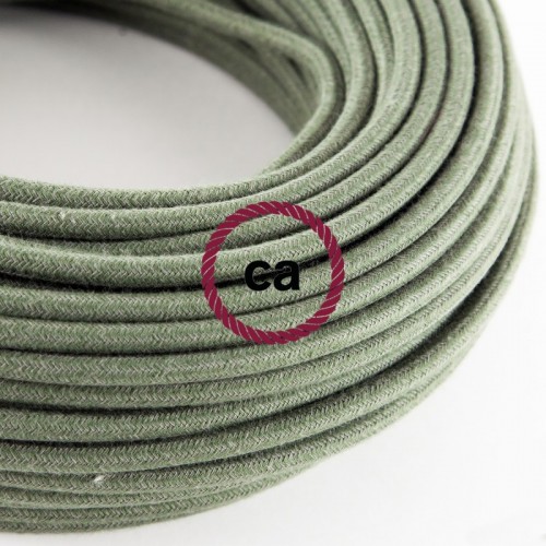 Στρόγγυλο Υφασμάτινο Καλώδιο καλυμμένο από Λαδί βαμβάκι RC63