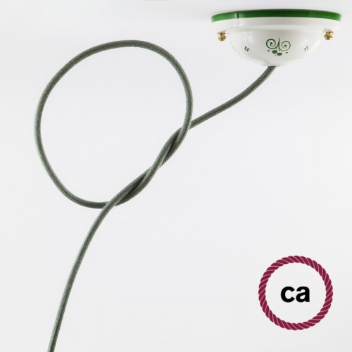 Στρόγγυλο Υφασμάτινο Καλώδιο καλυμμένο από Λαδί βαμβάκι RC63