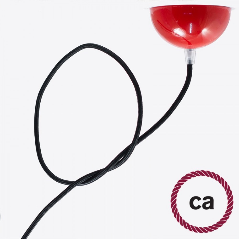 Υφασμάτινο Καλώδιο Μαύρο Στρόγγυλο RM04 Creative Cables