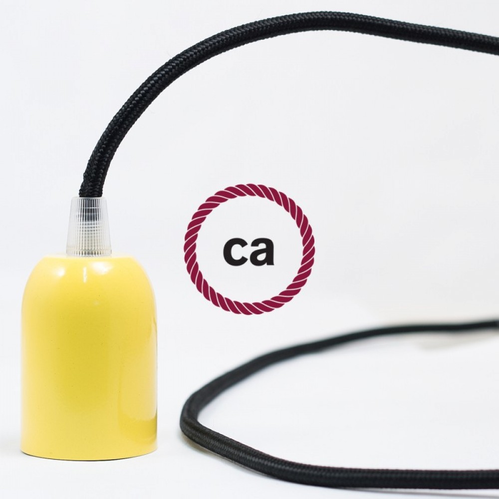 Υφασμάτινο Καλώδιο Μαύρο Στρόγγυλο RM04 Creative Cables