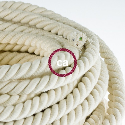 Καλώδιο Σχοινί Φ16 - Τριχιά XL, Καλώδιο 3x0,75 Καλυμμένο με Ύφασμα Και Βαμβάκι