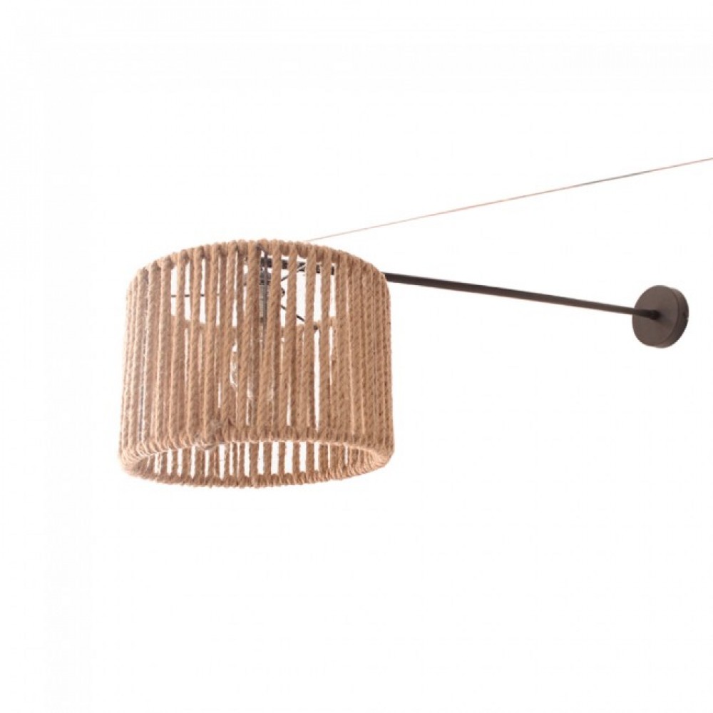 Φωτιστικό Τοίχου Με Καπέλο Χειροποίητο Με Σχοινί Φ30cm  Decolight