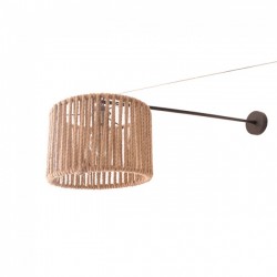 Φωτιστικό Τοίχου Με Καπέλο Χειροποίητο Με Σχοινί Φ30cm  Decolight