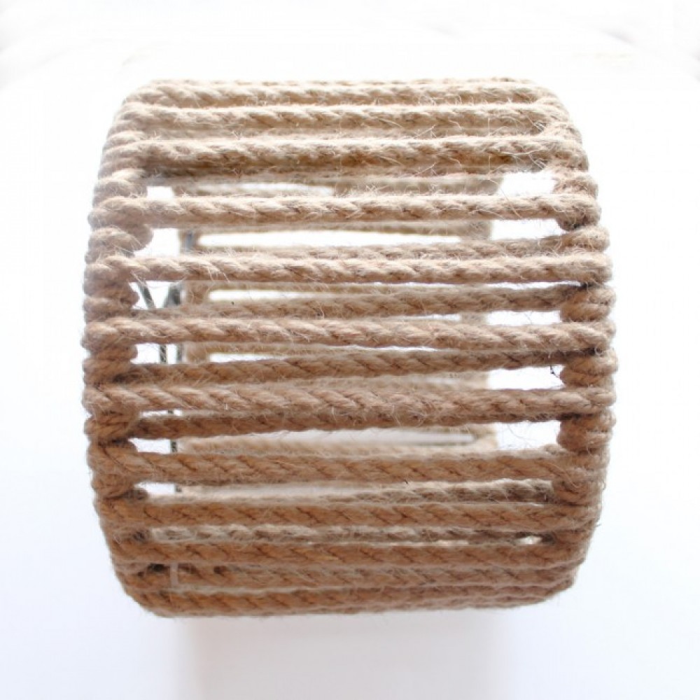 Φωτιστικό Τοίχου Με Καπέλο Χειροποίητο Με Σχοινί Φ30cm  Decolight