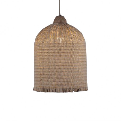 Χειροποίητο Ραταν Φωτιστικό με Ψάθα Φ50  Decolight