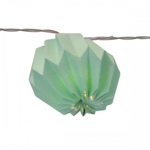 Διακοσμητικά Φωτάκια Origami LED 10τμχ Τιρκουάζ Λουλούδια Με Μπαταρία Θερμό Φως Decolight