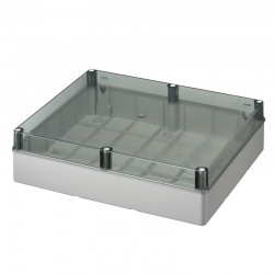 Κουτί Διακλάδωσης Χωρίς Στυπιοθλίπτες Με Καπάκι Διάφανο Ασφαλίζει με κλειδί  IP56 460x380x120 420C10 Elettrocanali