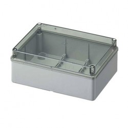 Κουτί Διακλάδωσης Χωρίς Στυπιοθλίπτες Με Καπάκι Διάφανο Ασφαλίζει με κλειδί  IP56 300x220x120 420C8 Elettrocanali