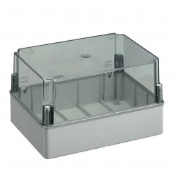 Κουτί Διακλάδωσης Χωρίς Στυπιοθλίπτες Με Καπάκι Διάφανο Ψηλό IP56 150x110x140 440C5 Elettrocanali