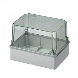 Κουτί Διακλάδωσης Χωρίς Στυπιοθλίπτες Με Καπάκι Διάφανο Ψηλό IP56 190x150x140 440C6 Elettrocanali