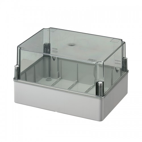 Κουτί Διακλάδωσης Χωρίς Στυπιοθλίπτες Με Καπάκι Διάφανο Ψηλό Ασφαλίζει με κλειδί IP56 300x220x180 440C8 Elettrocanali