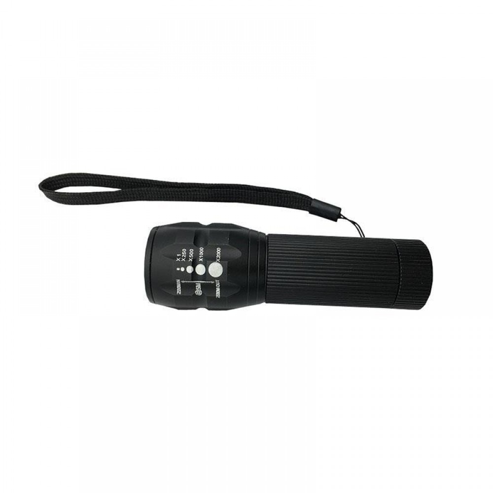 LED Φακός Μπαταρίας Αλουμινίου Με Zoom Eurolamp