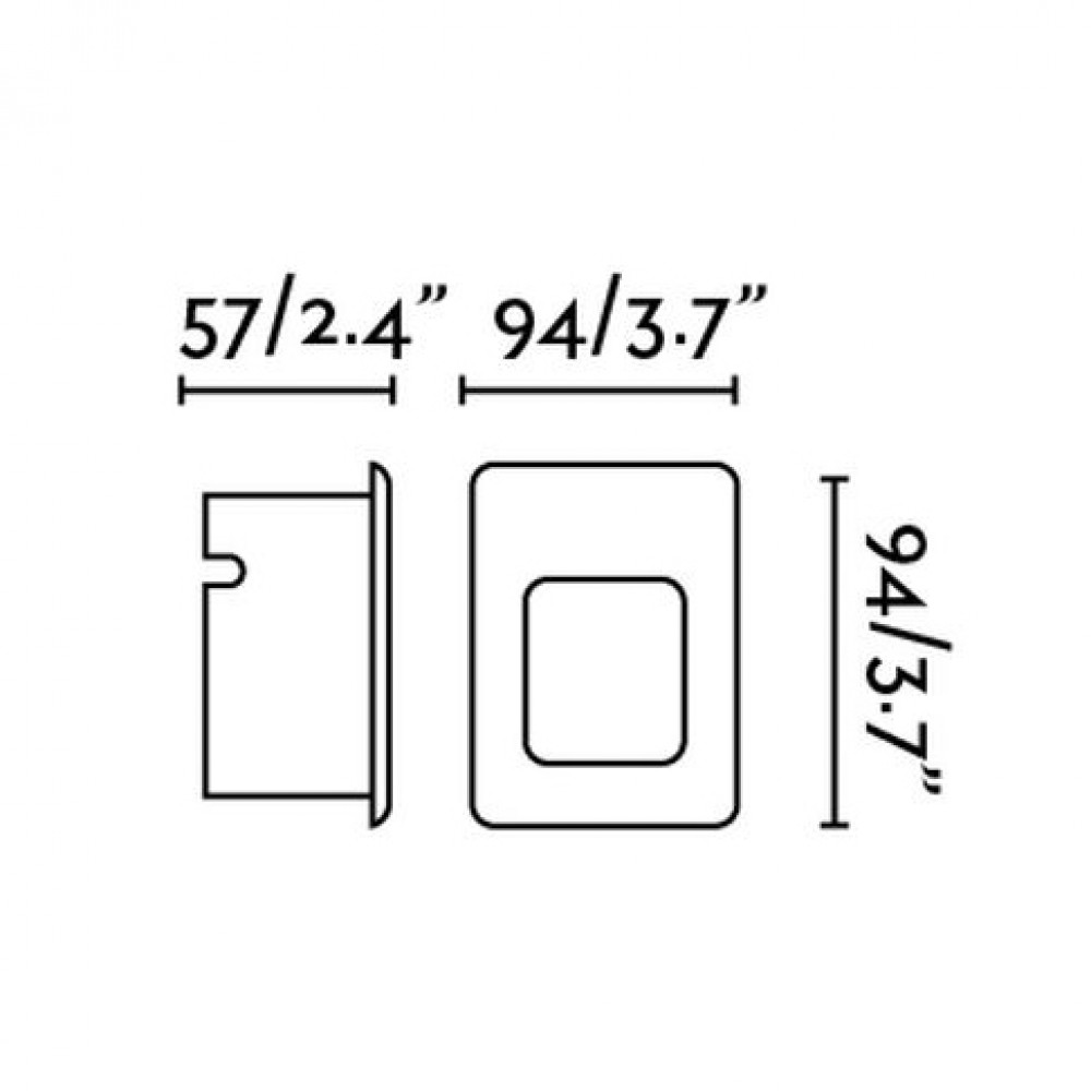 LED Εξωτερικό Χωνευτό Φωτιστικό Τοίχου 3W SMD Αλουμινίου Με Διάφανο Διαχύτη NASE FARO
