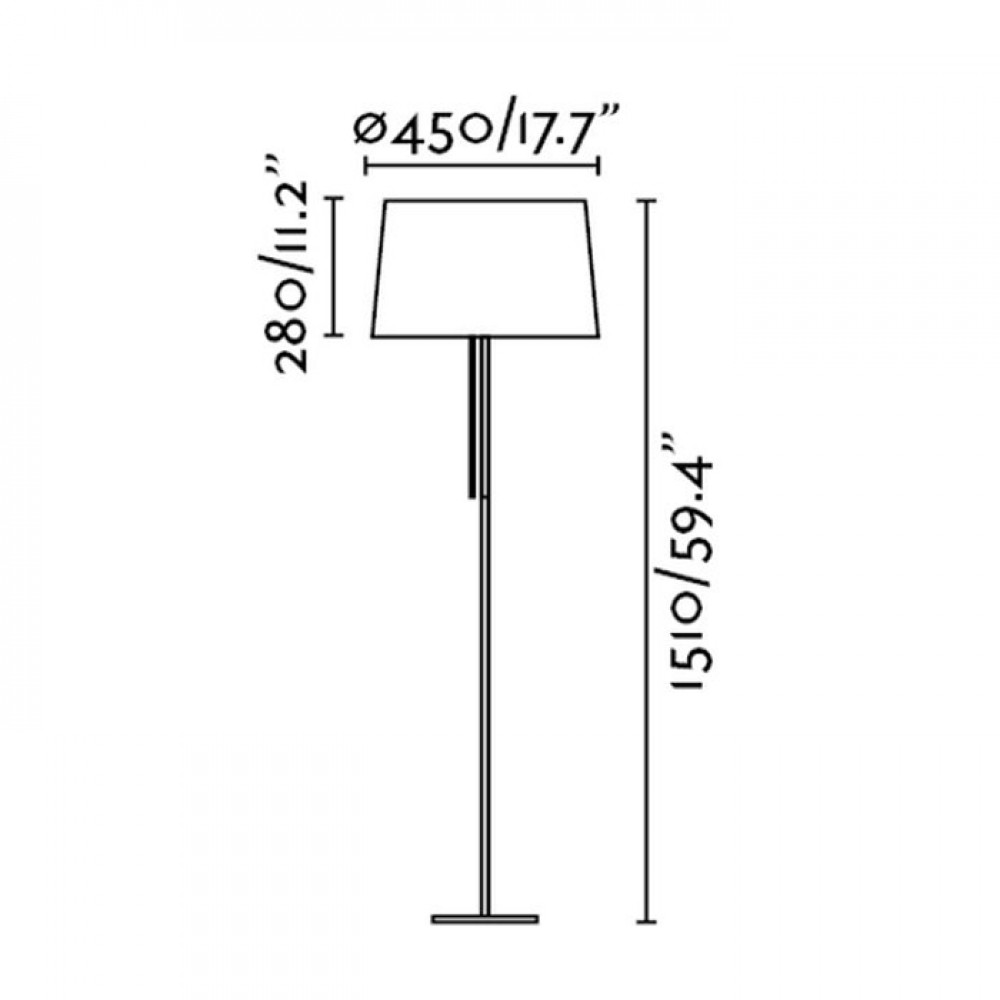 Μεταλλικό Φωτιστικό Δαπέδου Με Υφασμάτινο Καπέλο Σε Λευκό Χρώμα 1xE27 VOLTA FARO
