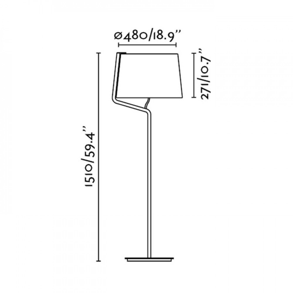 Μεταλλικό Φωτιστικό Δαπέδου Με Υφασμάτινο Καπέλο Σε Λευκό Χρώμα 1xE27 BERNI FARO