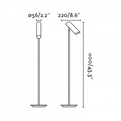 Μοντέρνο Φωτιστικό Δαπέδου Με Περιστρεφόμενη Κεφαλή Σε Λευκό Χρώμα 1xGU10 LINK FARO