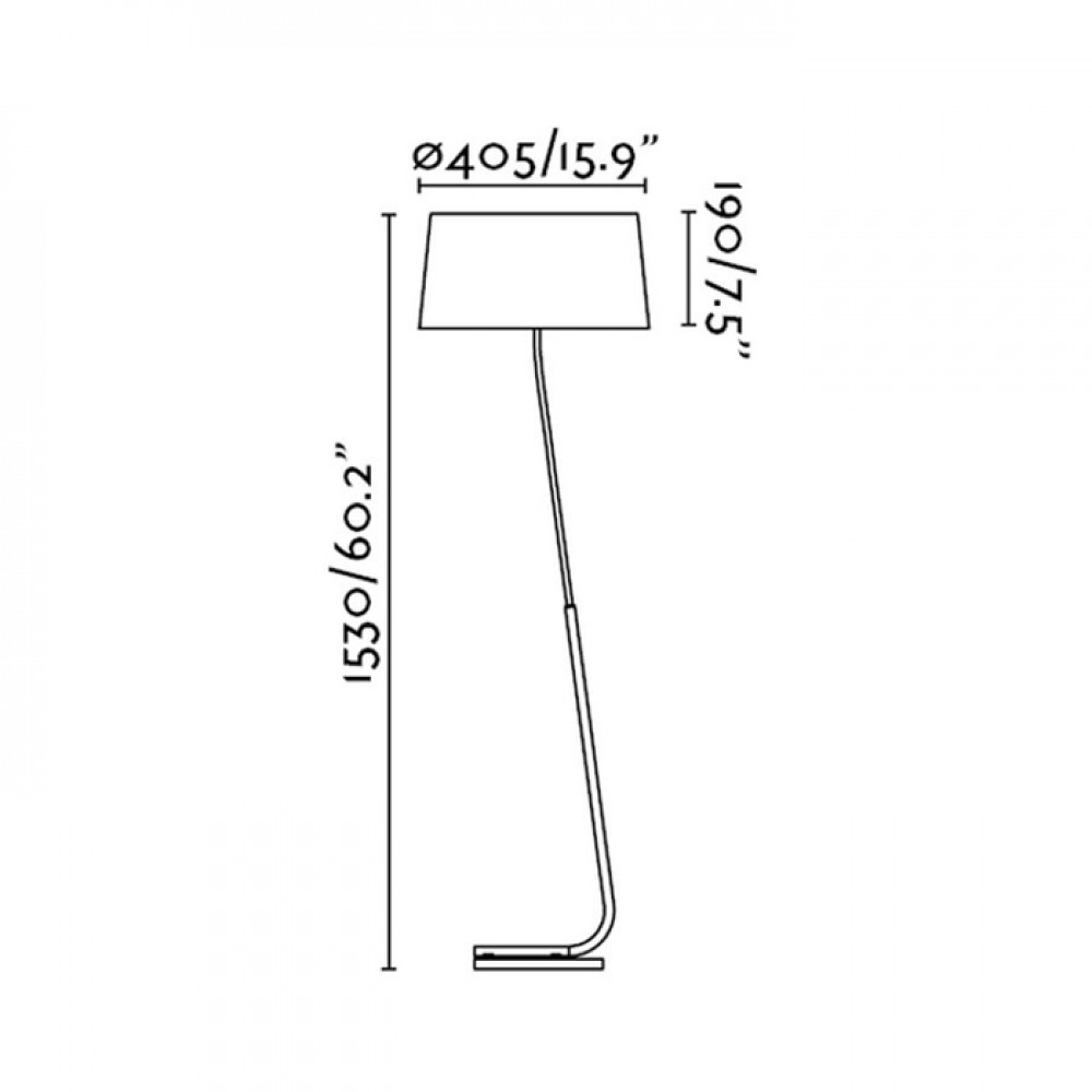 Μεταλλικό Φωτιστικό Δαπέδου Με Υφασμάτινο Καπέλο Σε Λευκό Χρώμα 1xE27 HOTEL FARO