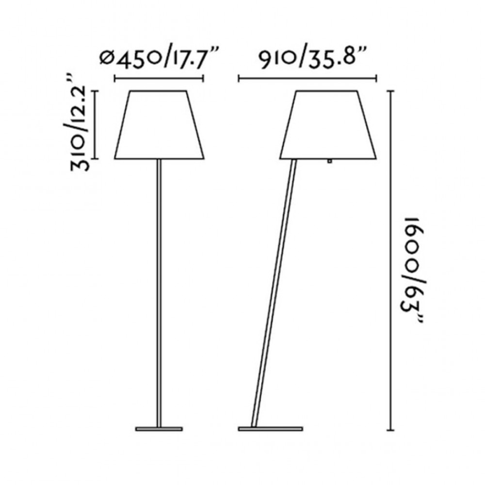 Μεταλλικό Φωτιστικό Δαπέδου Με Υφασμάτινο Καπέλο Σε Λευκό Χρώμα 1xE27 MOMA FARO
