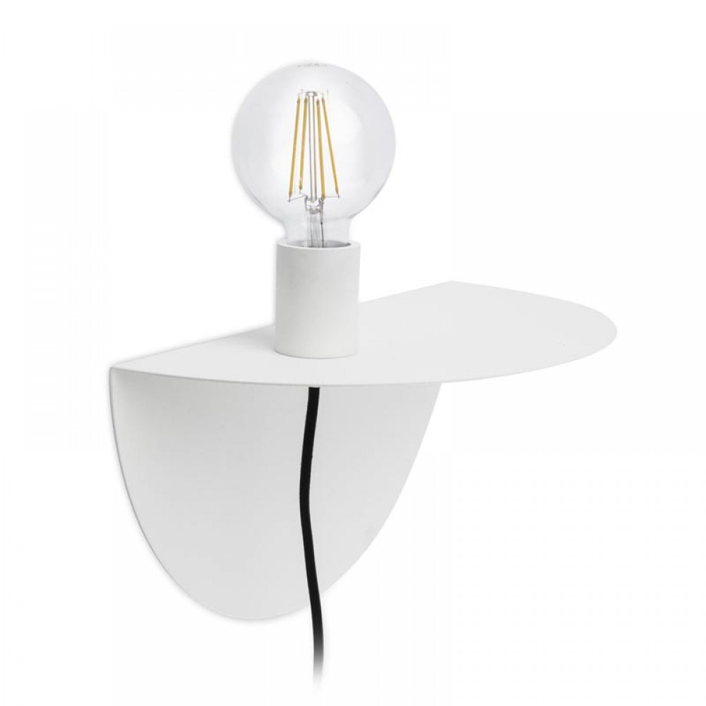 Μεταλλικό Επίτοιχο Φωτιστικό Και Κομοδίνο Σε Μαύρο Χρώμα 1xE27 NIT FARO