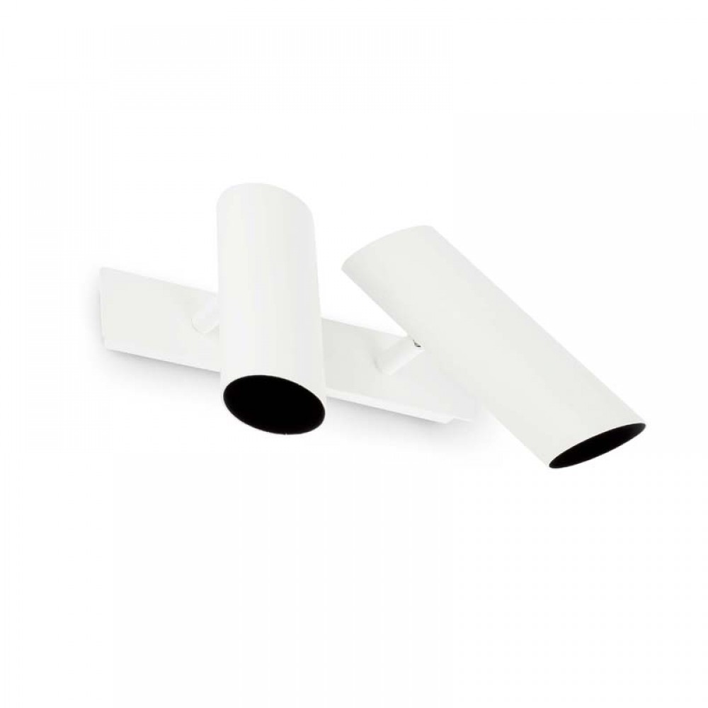 Μεταλλικό Επίτοιχο Φωτιστικό Με Ρυθμιζόμενη Κεφαλή Σε Λευκό Χρώμα 2xGU10 LINK FARO