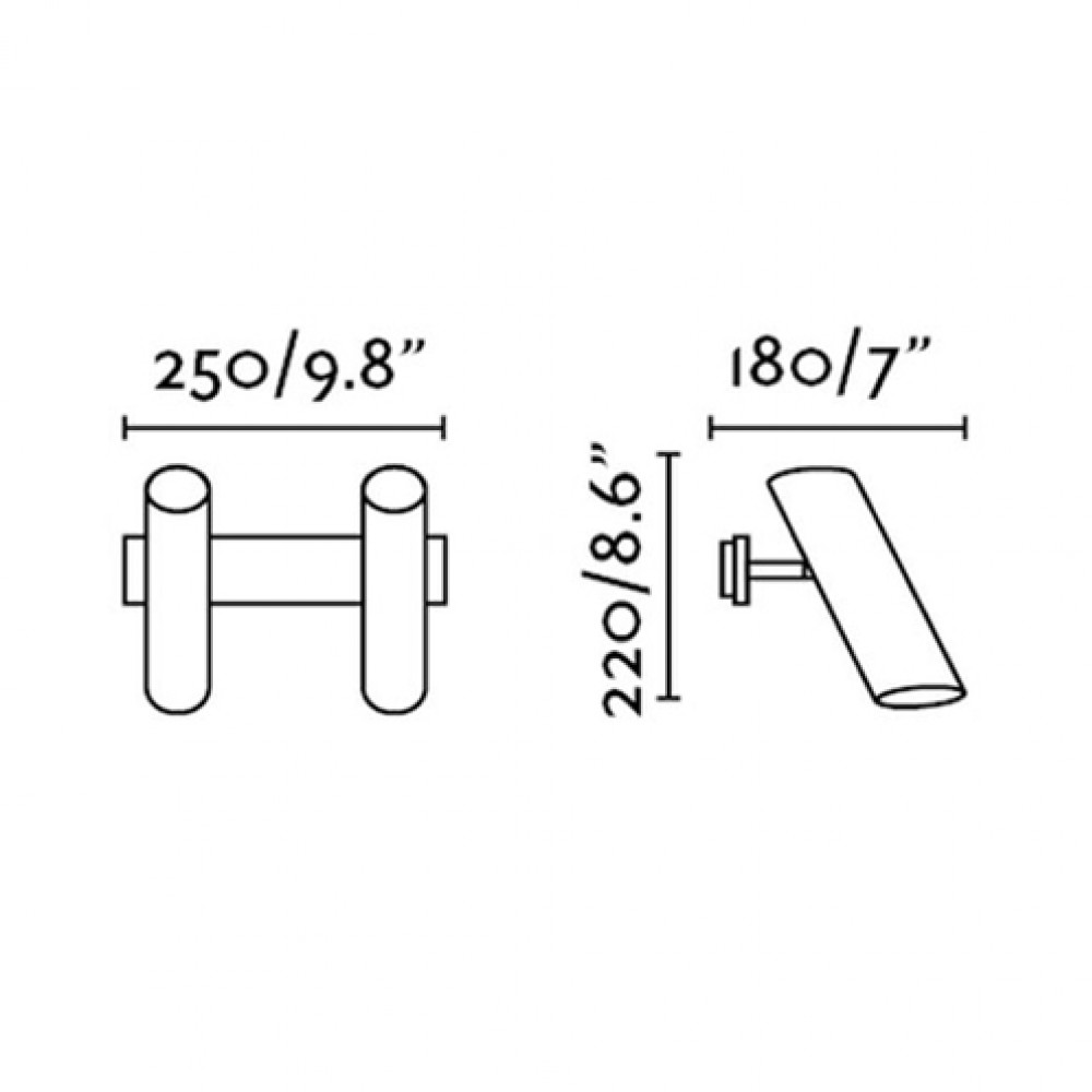 Μεταλλικό Επίτοιχο Φωτιστικό Με Ρυθμιζόμενη Κεφαλή Σε Λευκό Χρώμα 2xGU10 LINK FARO