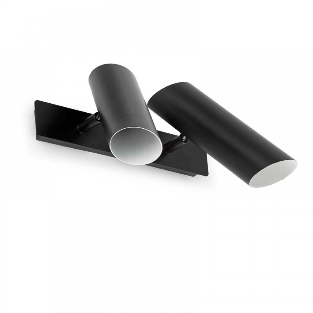 Μεταλλικό Επίτοιχο Φωτιστικό Με Ρυθμιζόμενη Κεφαλή Σε Μαύρο Χρώμα 2xGU10 LINK FARO