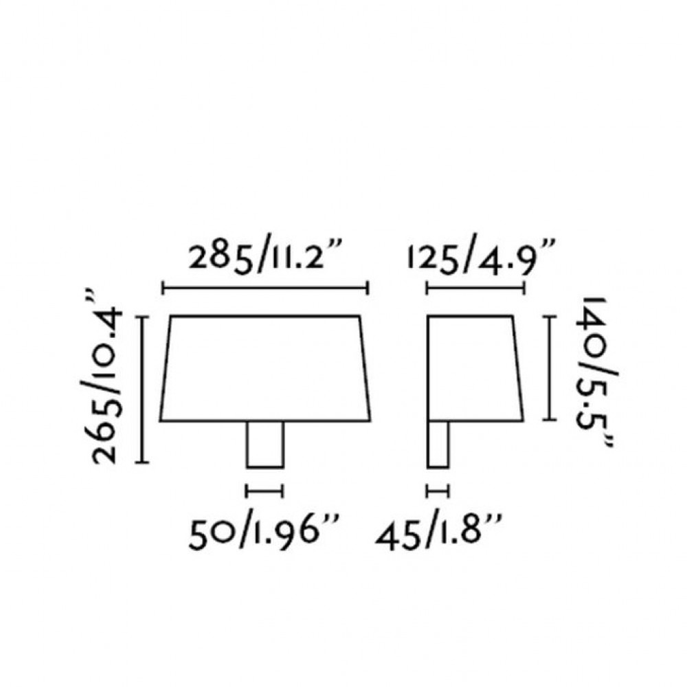 Μεταλλική Απλίκα Με Υφασμάτινο Καπέλο Σε Μαύρο Χρώμα 1xE27 HOTEL FARO