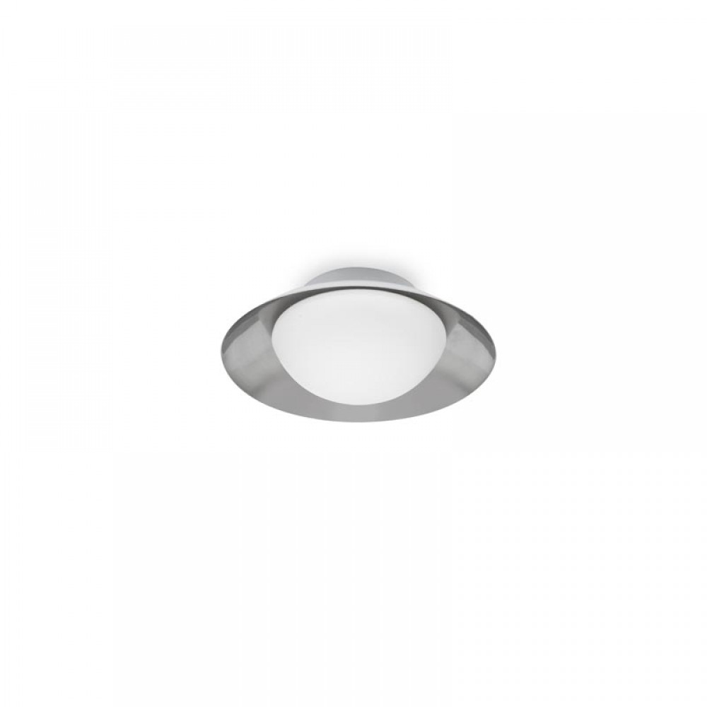 Μεταλλικό Φωτιστικό Οροφής Με Οπάλ Διαχύτη Σε Σιελ Χρώμα Ø200 1xG9 SIDE FARO