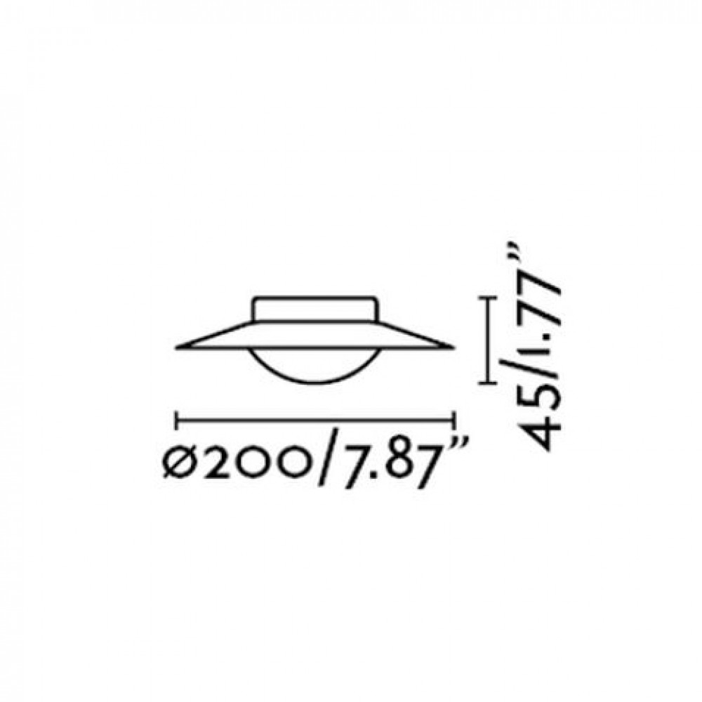 Μεταλλικό Φωτιστικό Οροφής Με Οπάλ Διαχύτη Σε Σιελ Χρώμα Ø200 1xG9 SIDE FARO