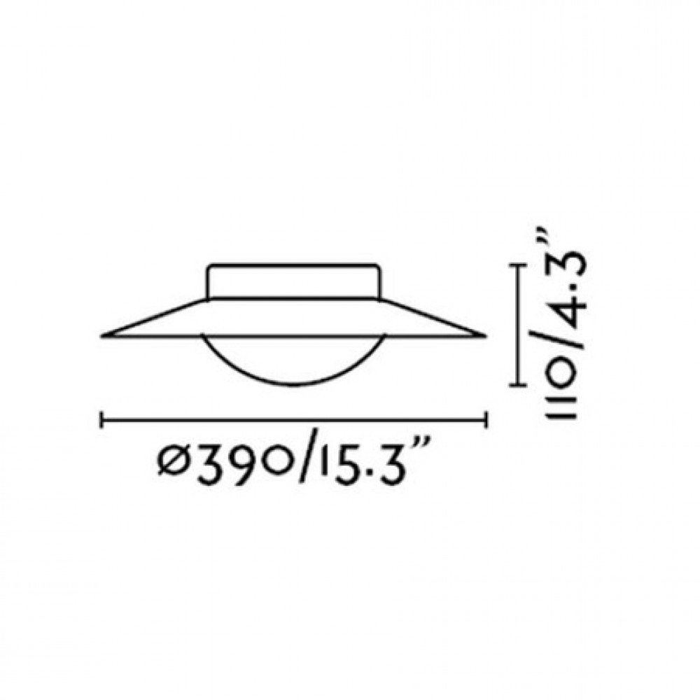 LED Μεταλλικό Φωτιστικό Οροφής 15W Σε Μαύρο-Χάλκινο Χρώμα Ø390 1xG9 SIDE FARO
