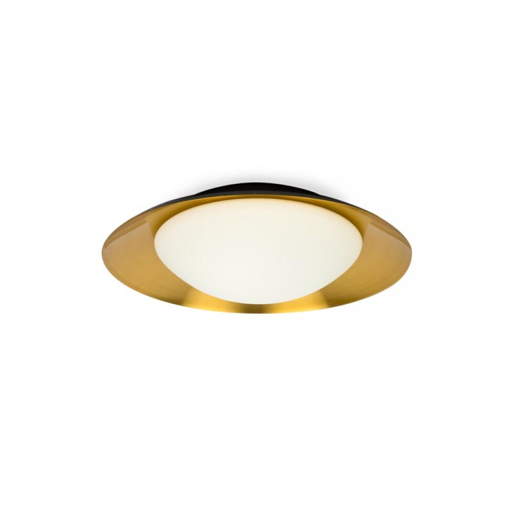 LED Μεταλλικό Φωτιστικό Οροφής 15W Σε Μαύρο-Χάλκινο Χρώμα Ø390 1xG9 SIDE FARO