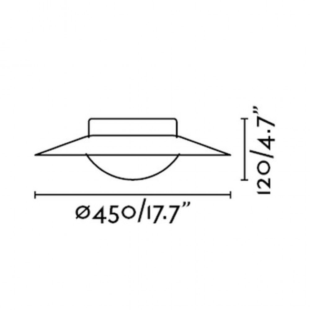 LED Μεταλλικό Φωτιστικό Οροφής 2015W Σε Λευκό Χρώμα Ø450 1xG9 SIDE FARO