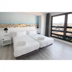 Μεταλλική Απλίκα Με Υφασμάτινο Καπέλο Σε Λευκό Χρώμα 1xE27 MOMA FARO