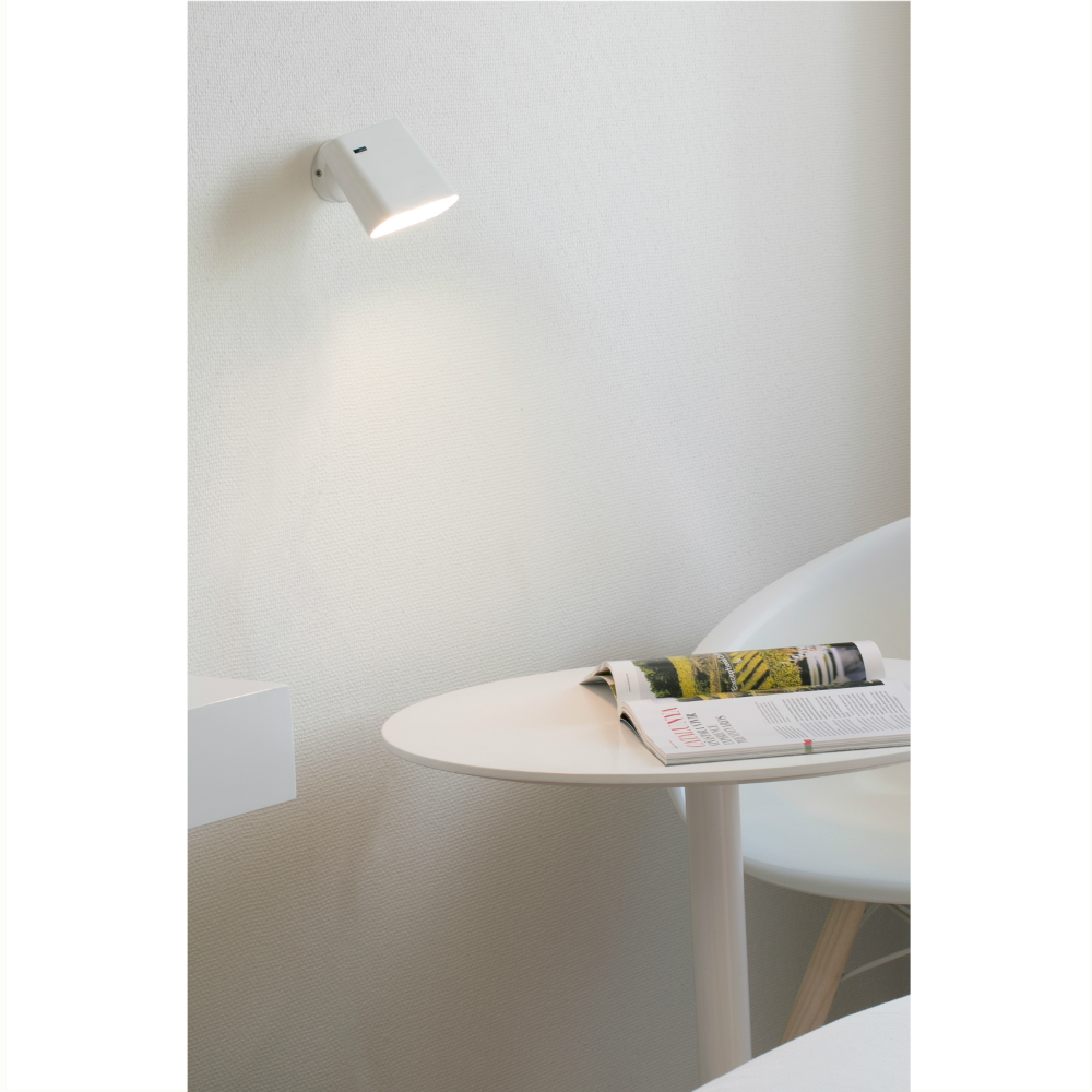 LED Μοντέρνα Μεταλλική Απλίκα 6W Λευκή Aurea FARO