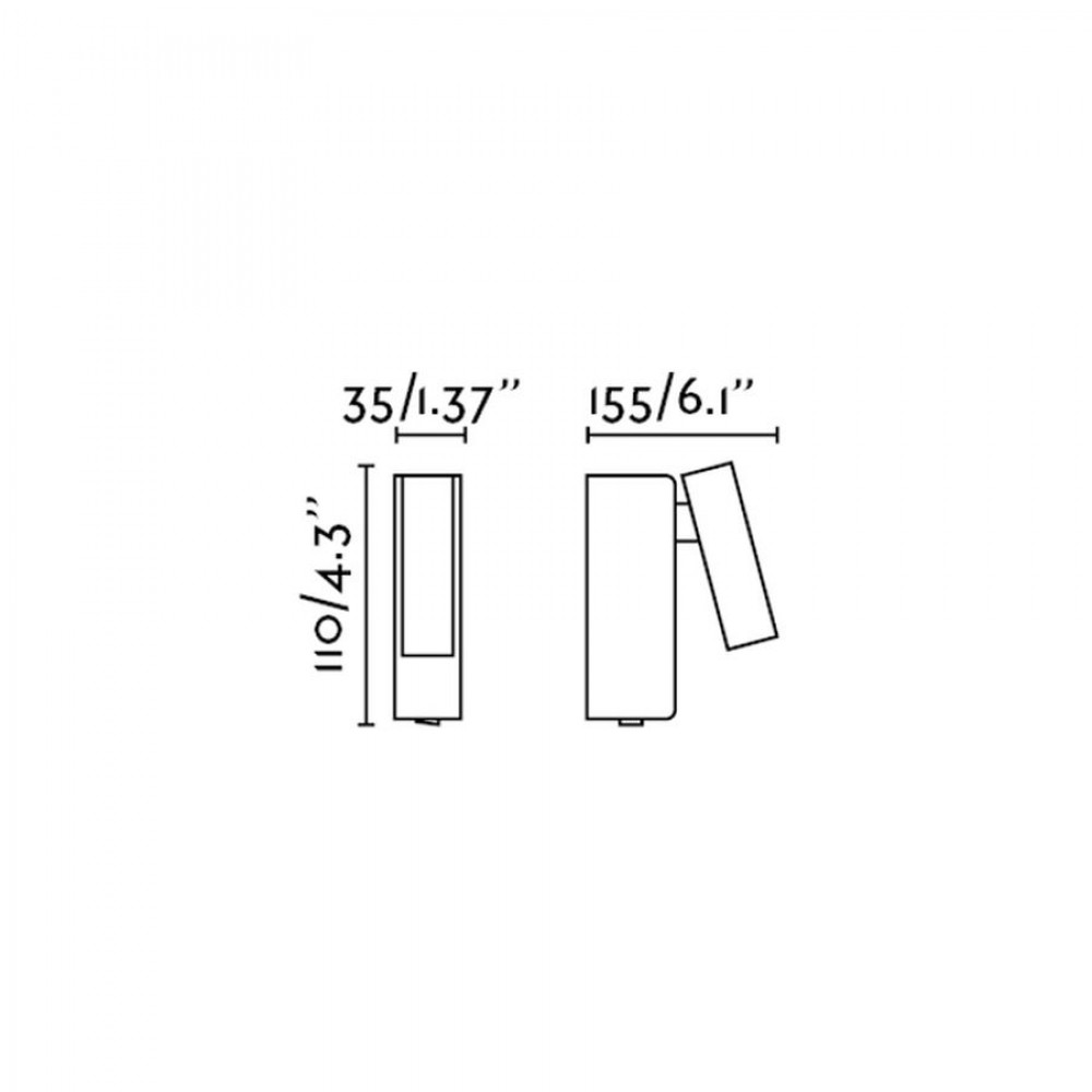 LED Μεταλλικό Επιτοίχιο Φωτιστικό 3W Σε Νικέλ Ματ Χρώμα Rob FARO