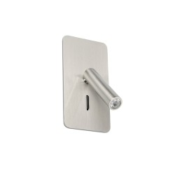 LED Μεταλλικό Φωτιστικό Απλίκα  Χωνευτή 3W Σε Νικελ Χρώμα SUAU FARO