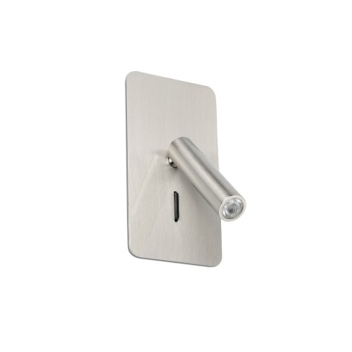 LED Μεταλλικό Φωτιστικό Απλίκα  Χωνευτή 3W Σε Νικελ Χρώμα SUAU FARO