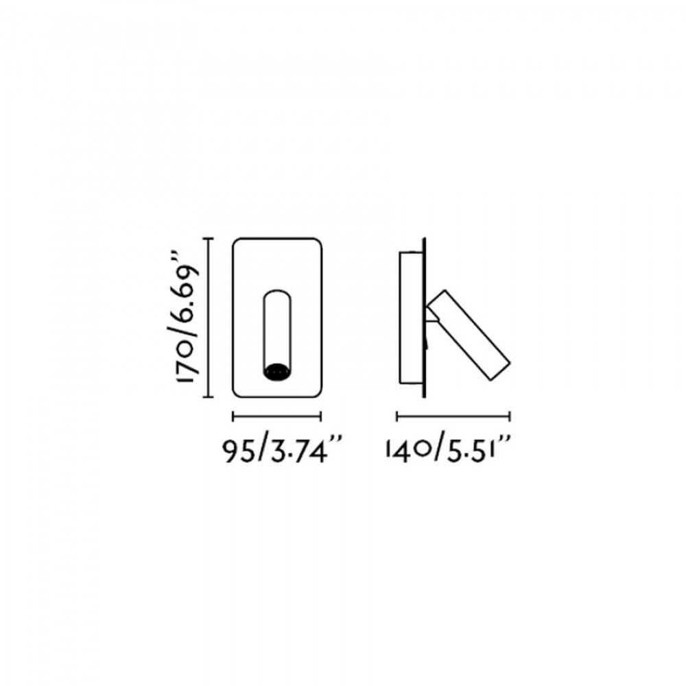 LED Μεταλλικό Φωτιστικό Απλίκα 3W Σε Λευκό Χρώμα SUAU FARO