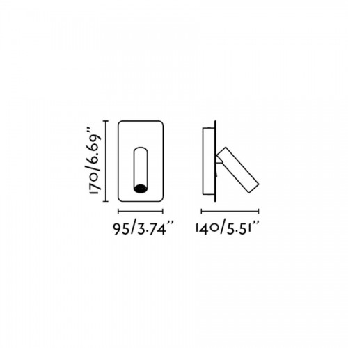 LED Μεταλλικό Φωτιστικό Απλίκα  Χωνευτή 3W Σε Νικελ Χρώμα SUAU FARO