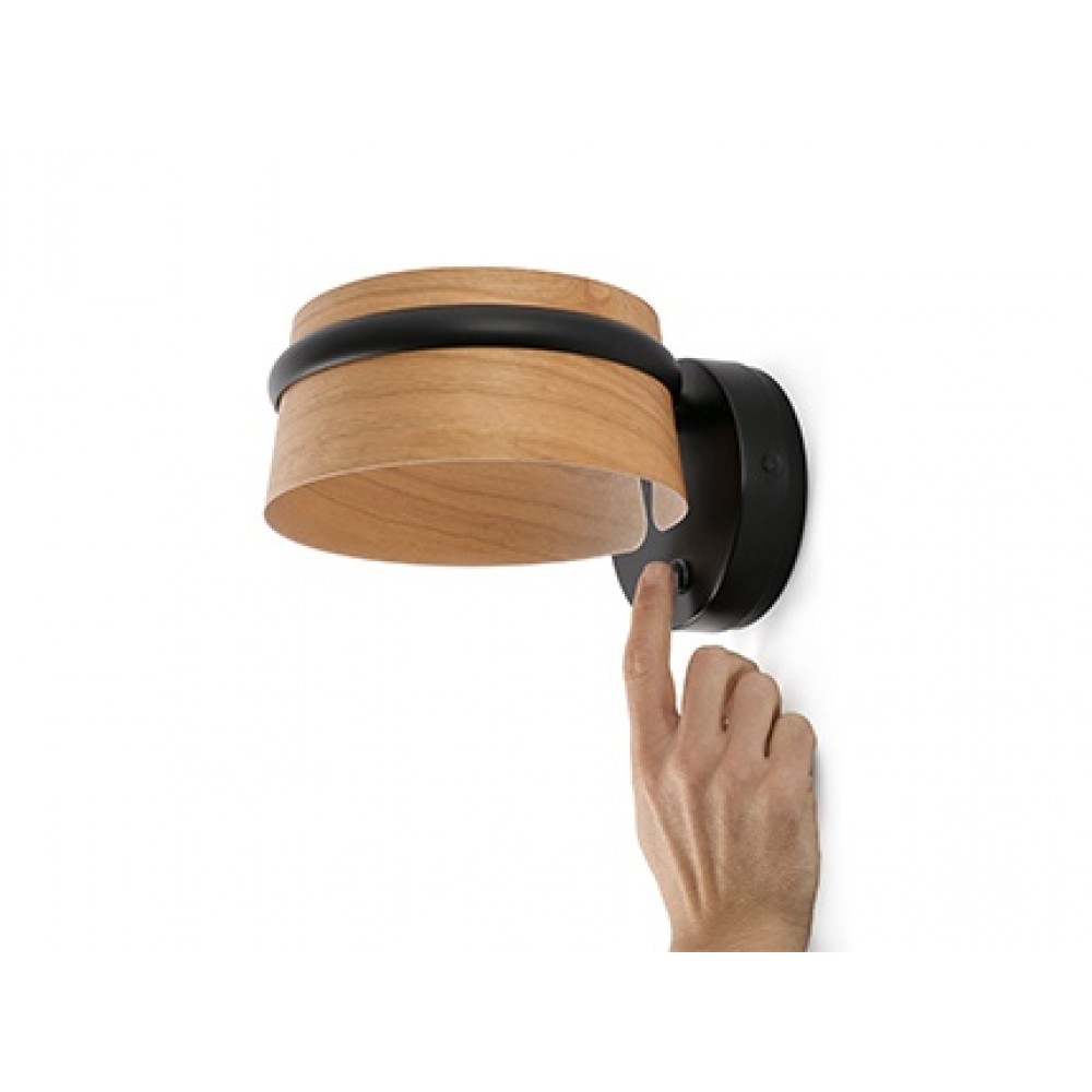 LOOP LED Μαύρο επιτοίχιο φωτιστικό FARO