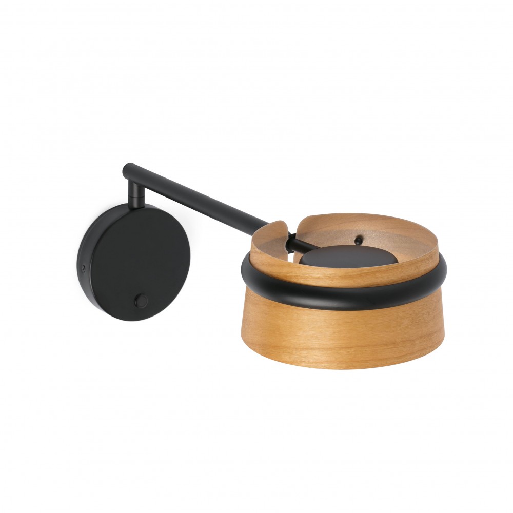 LOOP LED Μαύρο επιτοίχιο φωτιστικό FARO