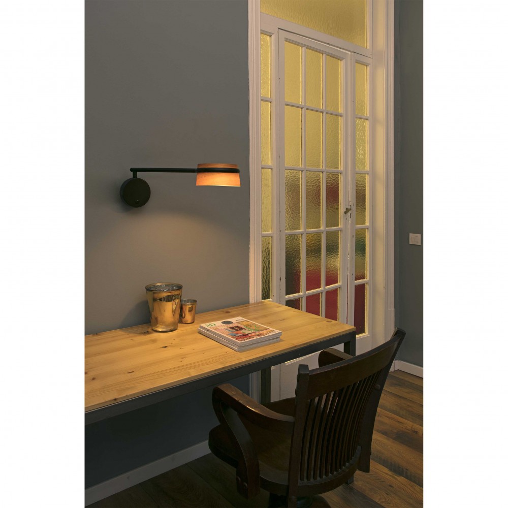 LOOP LED Μαύρο επιτοίχιο φωτιστικό FARO