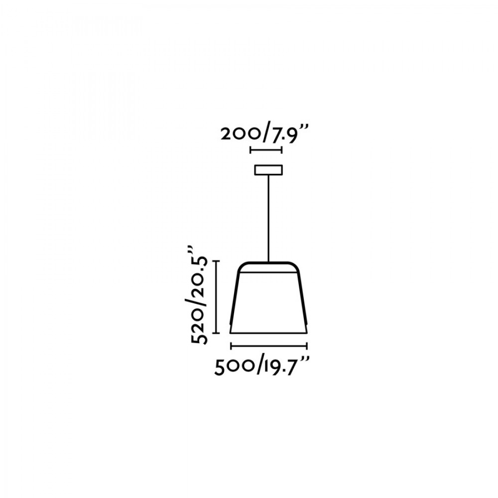 STOOD Μαύρο και ξύλινο κρεμαστό φωτιστικό FARO