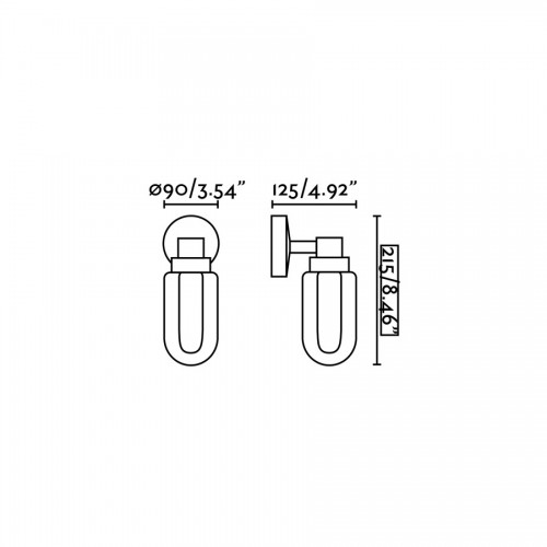 BRUME LED Μεταλλικό γκρι  Επιτοίχιο Φωτιστικό FARO
