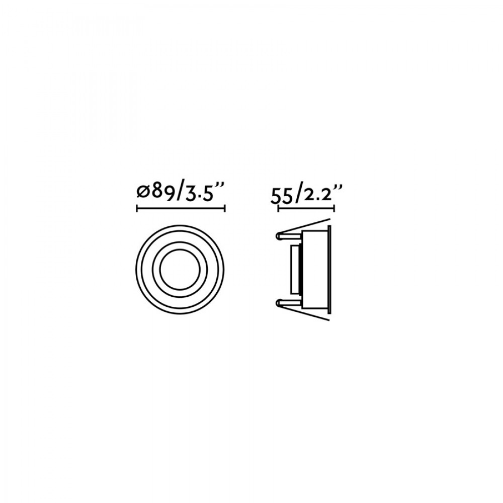 HYDE Λευκό Φωτιστικό Εσοχής FARO