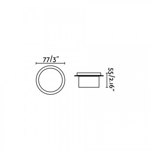 GALO Στρόγγυλο Λευκό Χωνευτό Φωτιστικό FARO