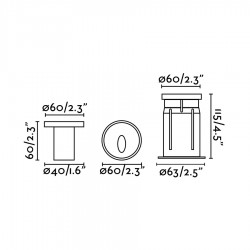 DANG LED Inox Χωνευτό Φωτιστικό FARO