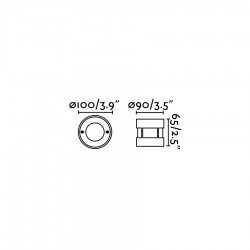 LED-18 Inox Στρογγυλό Χωνευτό Φωτιστικό 3000K FARO