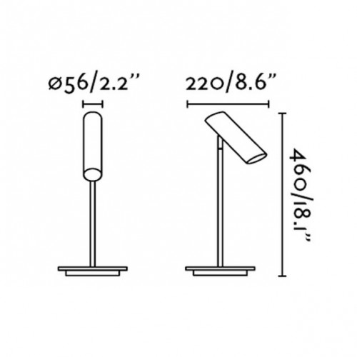 Μοντέρνο Πορτατίφ Με Περιστρεφόμενη Κεφαλή Σε Δύο Χρώματα 1xGU10 LINK FARO