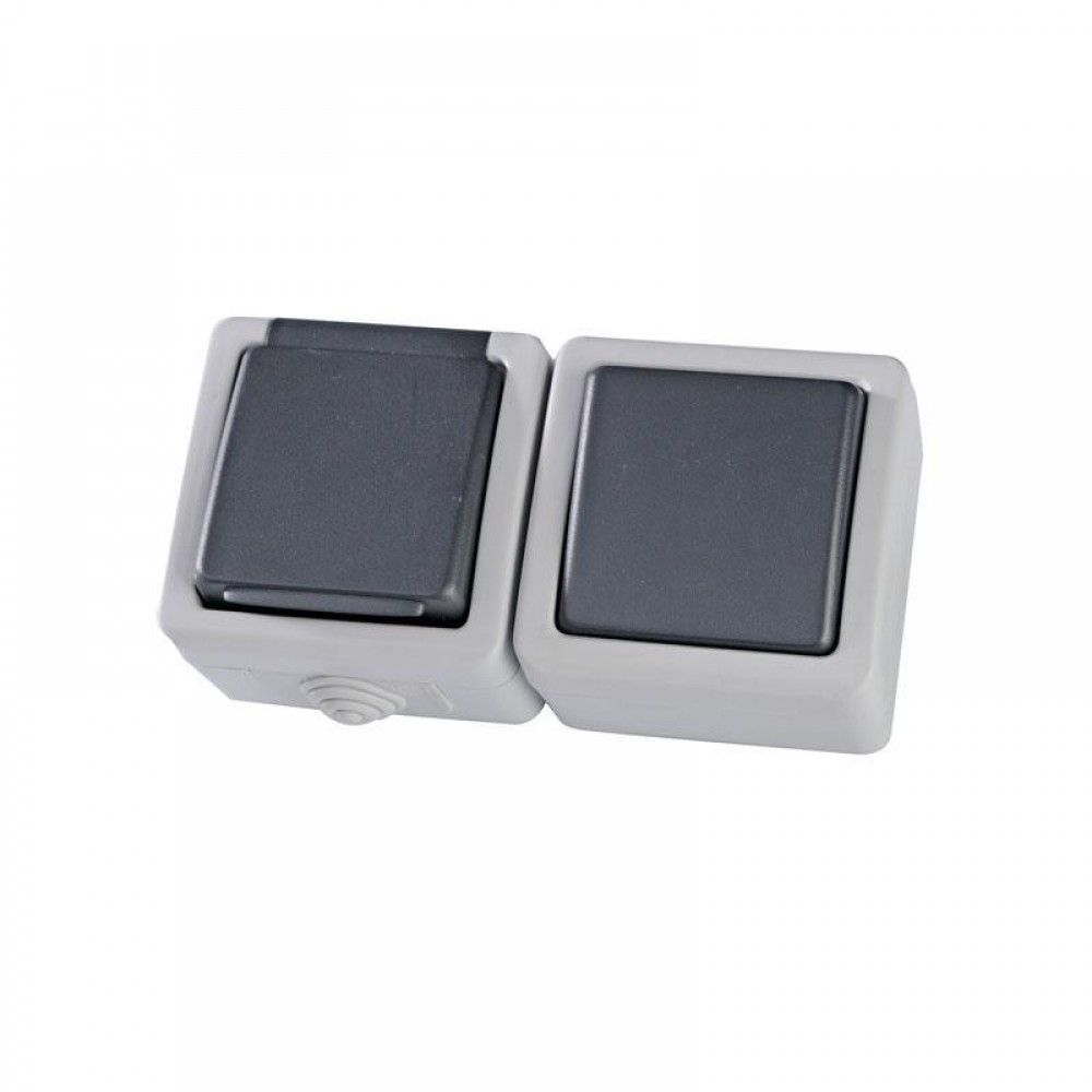 Διακόπτης A/R+Πρίζα Σούκο Γκρι 3840W IP54 Eurolamp
